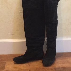 Enzo Angiolini black suede over the knee boot